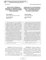 Respectarea termenului rezonabil al urmăririi penale – standardele CEDO și reglementările naționale